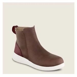 Red Wing $299 Zero-G Extralight 5” Brown Leather Side Zip Safety Toe Boot Women'